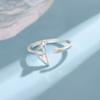 Creative Fashion Personality Animal 925 Sterling Silver Jewelry Sweet Lovely Fish Tail Women Exquisite Opening Rings     R117