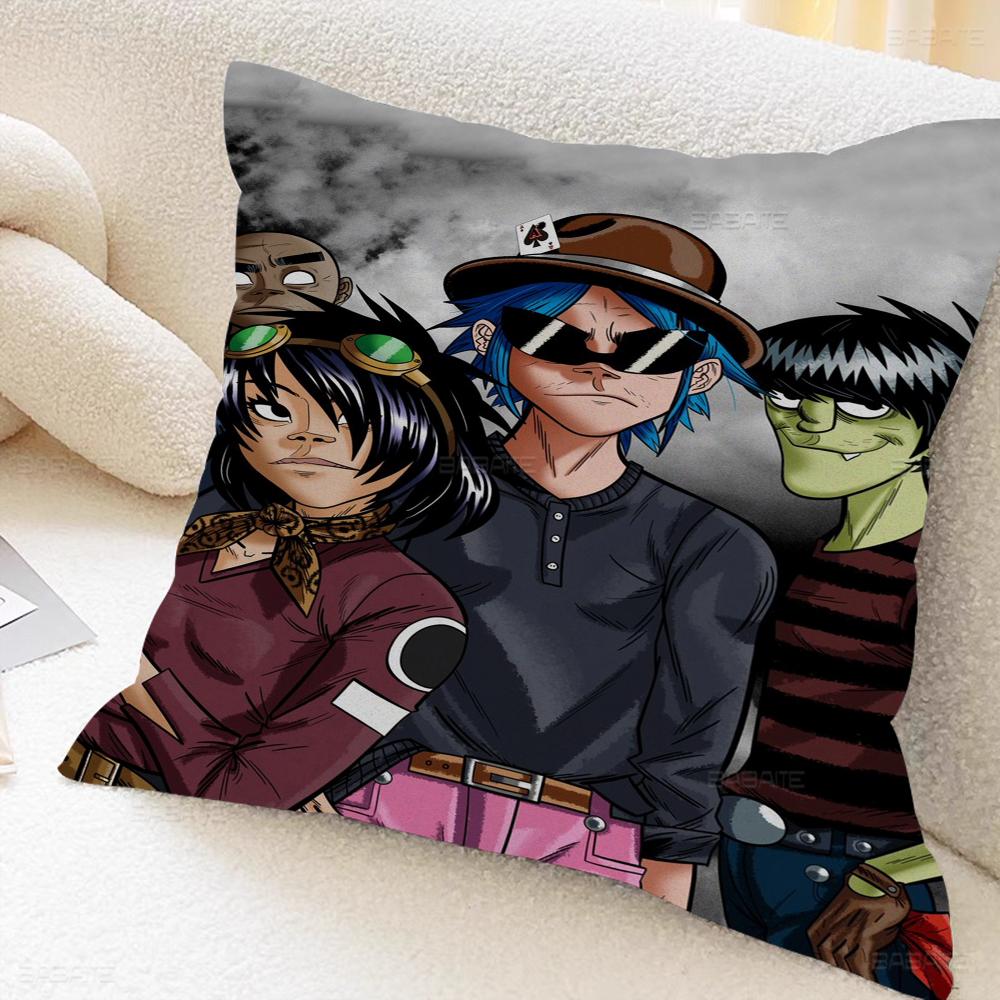 Gorillaz Retro Poster Personalized Pillow Dust Cover Bedroom Kids Party Decoration Pillowcase Birthday Children Gift