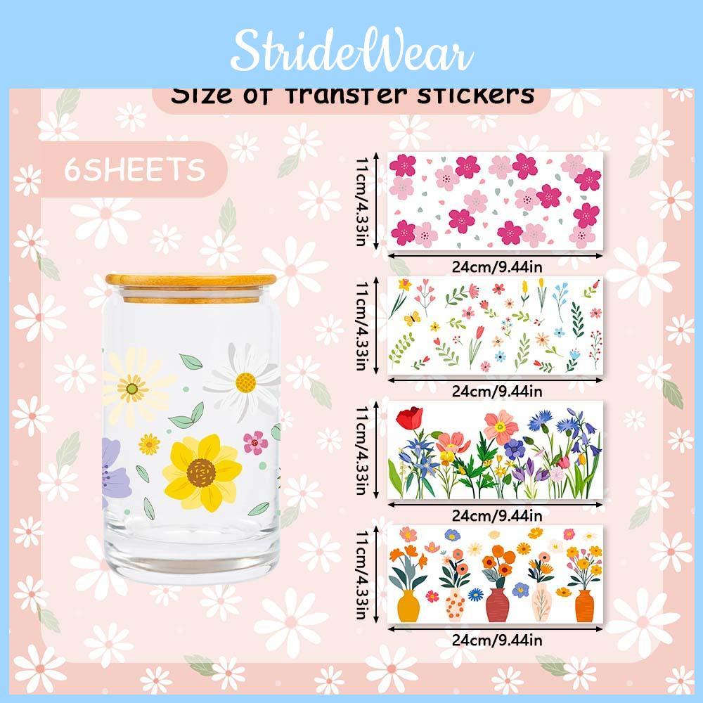 Pflanzen- und Blumenmuster Wassertasse Transfer Dekorativer Aufkleber Geschenke Für