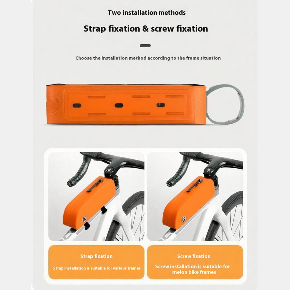 Bike Top Tube Bag Reflective Bike Front Frame Bag Top Tube Riding Bag Cycling Accessories Pouch for Outdoor Cycling