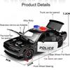 1:24 Rotäugige Hellcat Polizei-Ladeauto Modell Spielzeug Türen Öffnen Lenkradlenkung Miniaturfahrzeuge Feine Details Modelle Für Vater