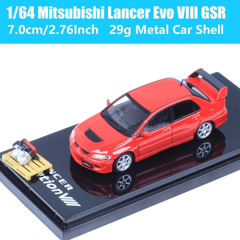 Hobby Japan 1/64 Scale Mitsubishi Lancer GSR RS Evolution EVO IX VII IV VIII Ralliart Rally Car Model Diecasts Toy Vehicles HJ64