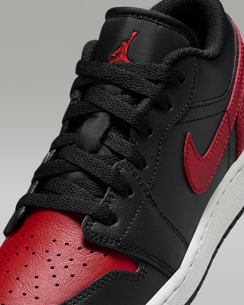 553560-067 Nike GS Air Jordan 1 Low Black Summit White Varsity Red