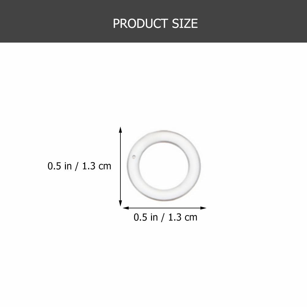 200pcs Curtain Rings Perforated Plastic Hanging Rings For Window Shower Curtains Household Curtain Accessories