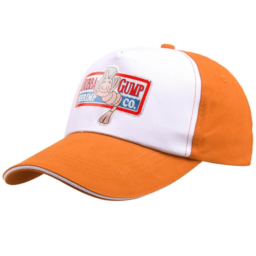 New Bill Curved Bubba Gump Shrimp Hat Red Cap Forrest Gump Halloween Costume