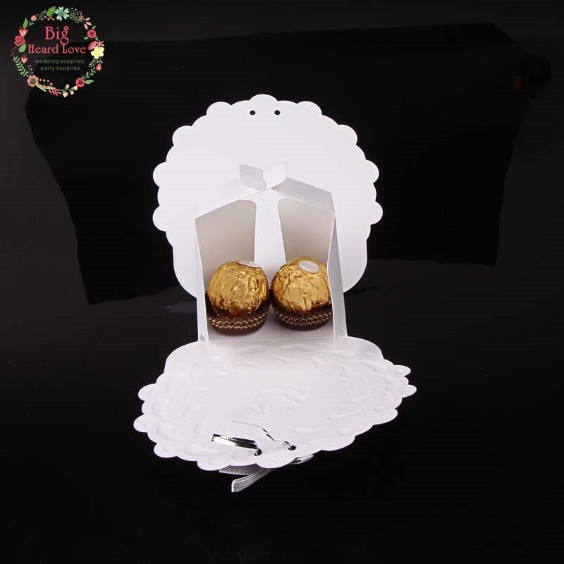 25 Stück Blumen Hochzeitsgastgeschenke Box Kraft Süßigkeitenbox Geschenkbox Schachtel für Schokolade Hochzeitsdekoration Zubehör