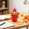 Thanksgiving Home Decoration Fall Artificial Pumpkin Table Centerpiece Autumn Fake with Sunflowers Realistic Props Maple Leaves Berries for