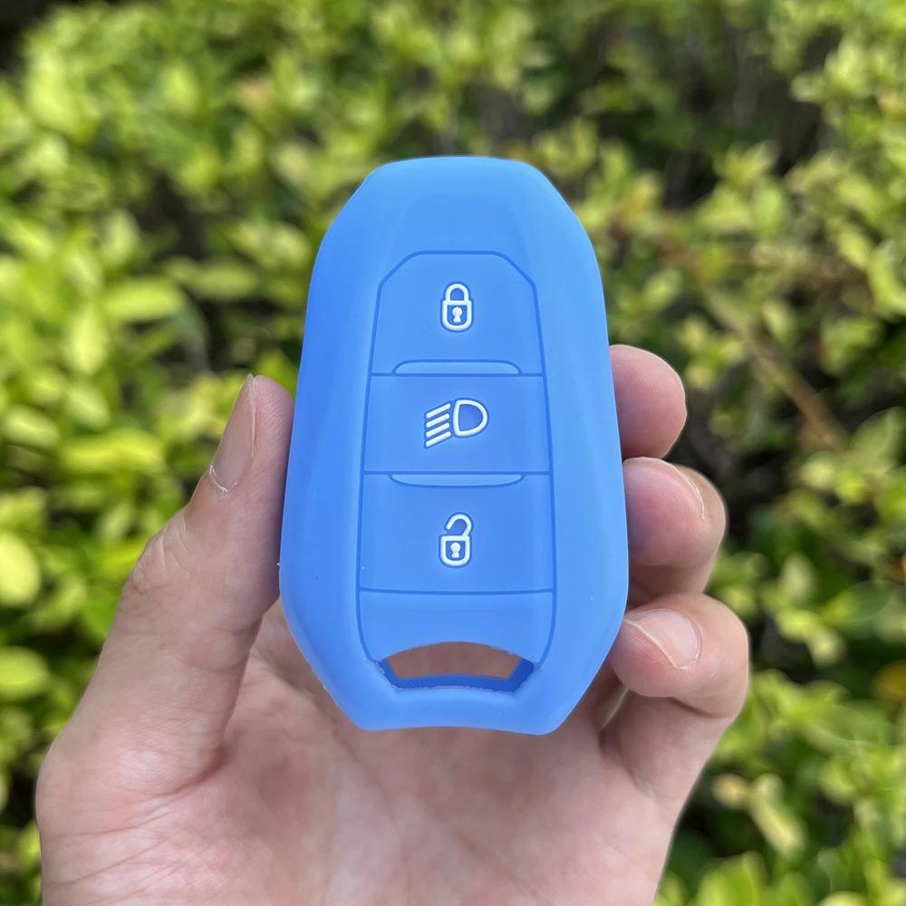 Silikon-Autoschlüsselgehäuseabdeckung für Citroen C2 C3 C5 X7 C4 Picasso Berlingo für Peugeot 208 308 408 508 3008 4008 5008 Smart Key