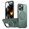 Magnetic PC+TPU Phone Case For iPhone 16 15 Plus 14 13 12 Pro Max Ring Holder Stand Shockproof Hard Back Cover Funda