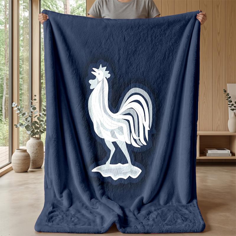 Frankreich Nationalmannschaft Thema Decke Weiche Flanelldecke Plüsch Überwurfdecke Gemütliche Sofa Bettdecke für Heimdekoration