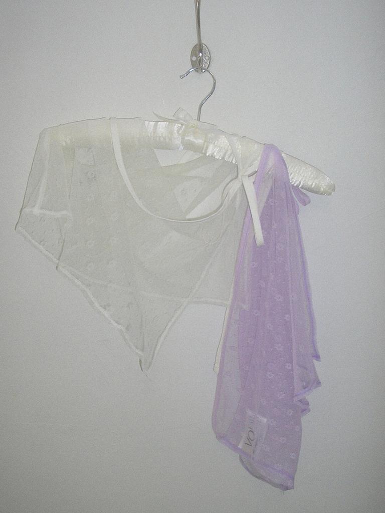 Boleu Floral Mesh Lace Wrap Skirt_Ivory