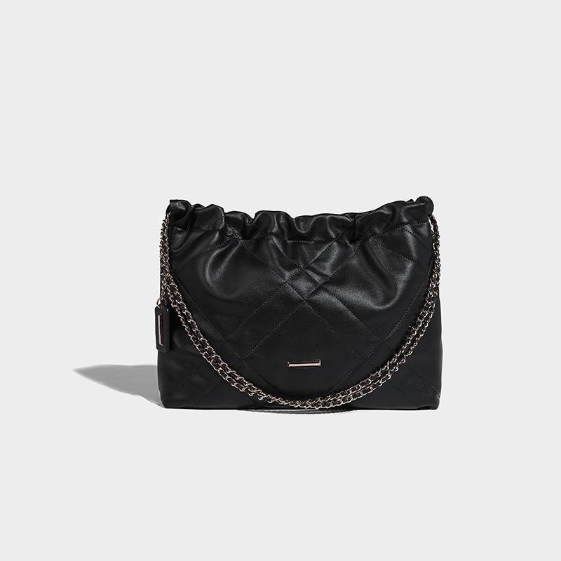 Große Kapazität Damen Tasche kleine schwarze Kette Parfüm Stil Tasche hohe Qualität Müllbeutel Umhängetasche