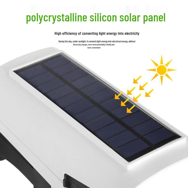 Solar-Powered Motion Sensor Anti-Theft Outdoor Remote Light with Fake Camera