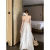 French Pure Desire Wind Seaside Vacation Neck Suspender Dress Women's Summer Sexy Backless Temperament Ruffle Edge Dress