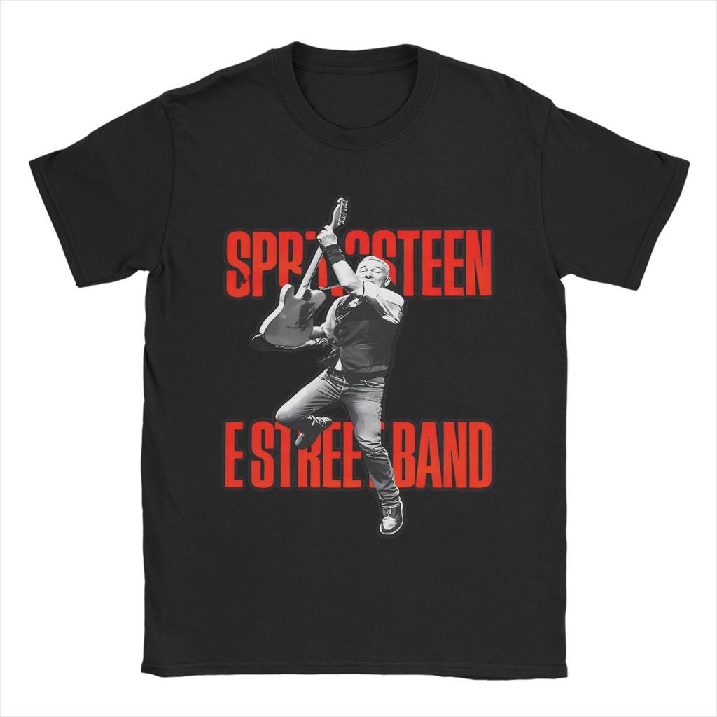 Men T-Shirt Bruce Springsteens Amazing 100% Cotton Tees Short Sleeve  T Shirts Round Collar Clothing 4XL 5XL 6XL