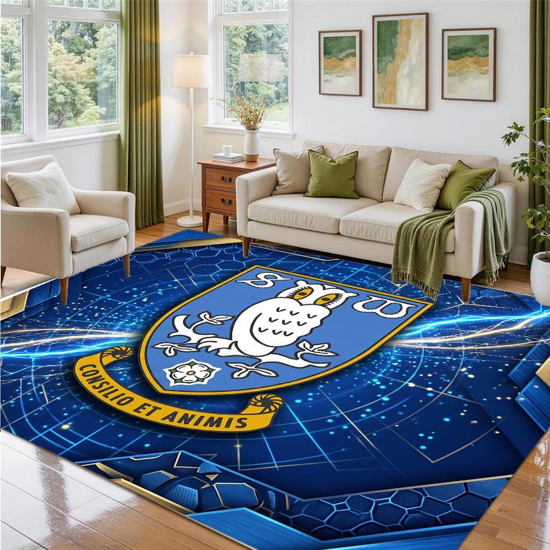 Sheffield Wednesday Football Design Crystal Velvet Rug Soft Decorative Mat for Bedroom Entrance