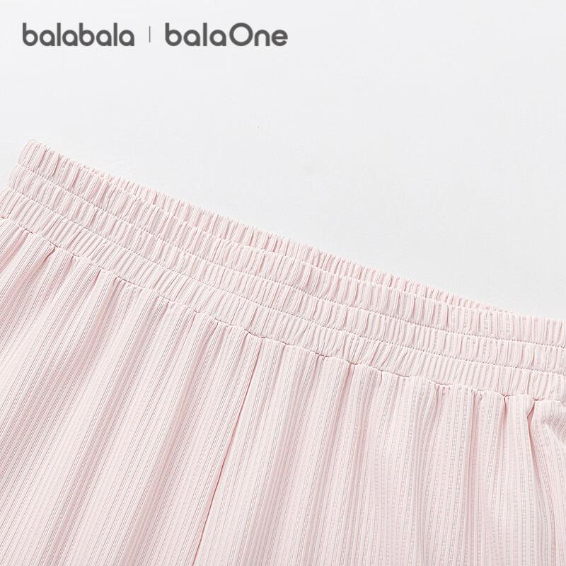 Balabala Girls' Straight-Leg Bow Detail Summer Pants