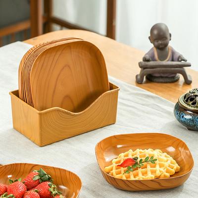Dřevěná japonská paleta Oválný Jednoduchý Mini Nádobí Talíře na ovoce Domácí Odpolední čaj Talíře na svačinu Jídelní stůl Talíře na chléb a dorty