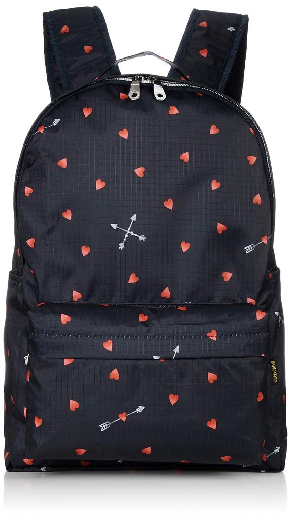 Рюкзак с богатым узором HAP0112 399 Heart Navy [Hapitas], можно брать с собой в ручную кладь,