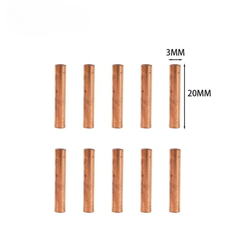 

Copper Connecting Tube Wire Joint Terminal Small GT Copper Crimp Connector Cable Ferrule Lug Tube Electrical Wire Connector Kit 10PCS