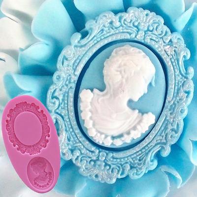 Frau Spiegel Rahmen Silikon Fondant Form Kuchen Dekor Schokolade Backform