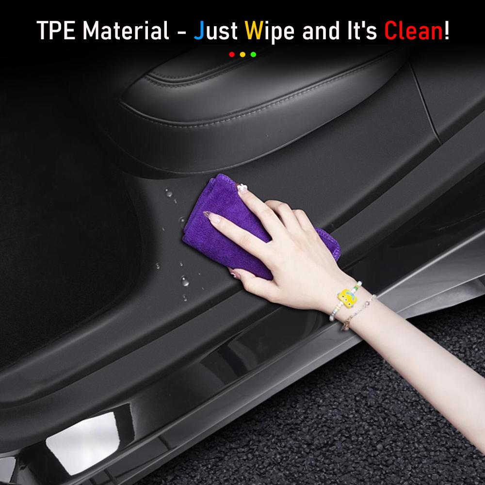 For Tesla Model Y Juniper Model 3 2026 2026 Door Sill Protective Pad Cover Guards Threshold Strip Car Anti Kick Pads Accessories