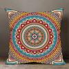 Home Decor Colorful Mandala Patterned Decorative Pillow Covers Pattern Cushion Cover Suitable For Sofa Bedroom Car Pillow Cover