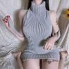 2025 Women's High Neck Sleeveless Knitted Sweater Dress - Sexy, Pure Desire Style