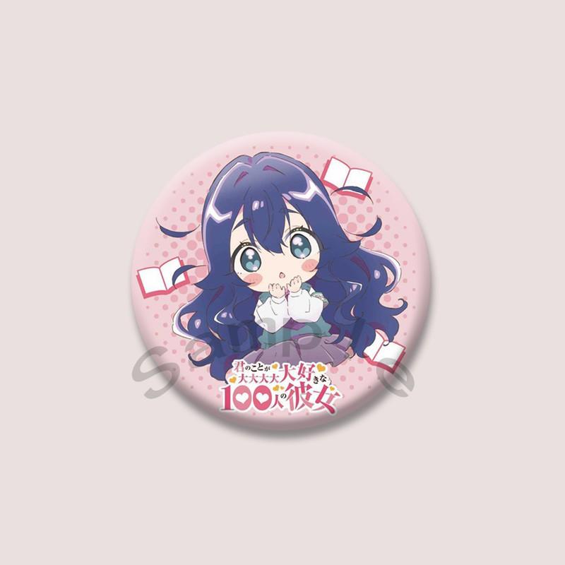 The 100 Girlfriends Who Really Love You Anime Brooches Cartoon Figure Nano Eiai Karane Inda Badges Bag Hat Clothes Button Pins