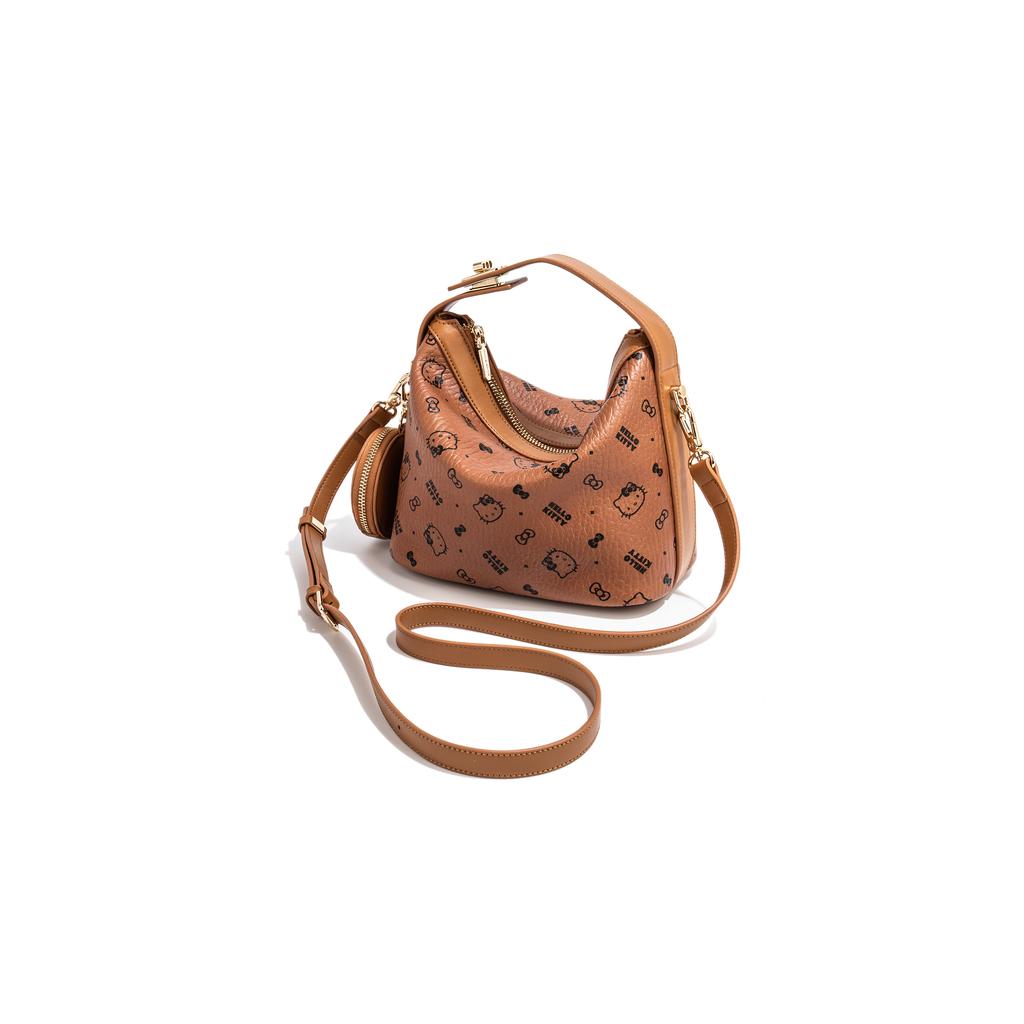 New Sanrio HelloKitty Hello Kitty PU Shoulder Bag, Crossbody Bag, Handbag Women's Pink/Brown SHHF41266