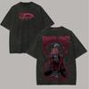 Darling In The Franxx Zero Two Dual Sided Washed T Shirt Pink Horn Girl Anime Print Oversized Cotton Tee For Otaku Fans 380
