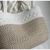 Casual shoulder large capacity bag rope striped design small fresh bag portable tote bag Han Fan fashion