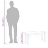Bench 90 cm White Solid Rubberwood