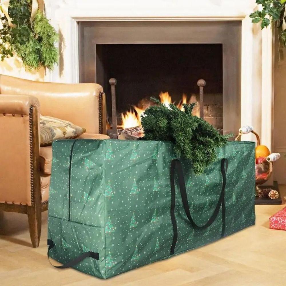 Oxford Cloth Christmas Storage Bag Dustproof Quilt Clothes Organizer  Easy Carrying and Transport