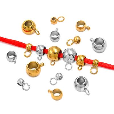 Stainless Steel Dual-Color Pendant & Bracelet Connector Ring for DIY Jewelry