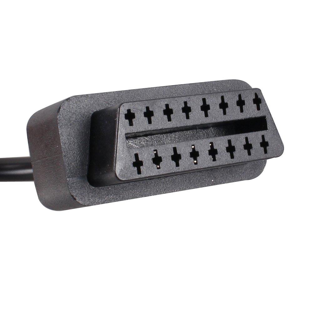 OBDII OBD2 38 Pin To 16 Pin Diagnostic Adapter Connector Cable for Mercedes Benz