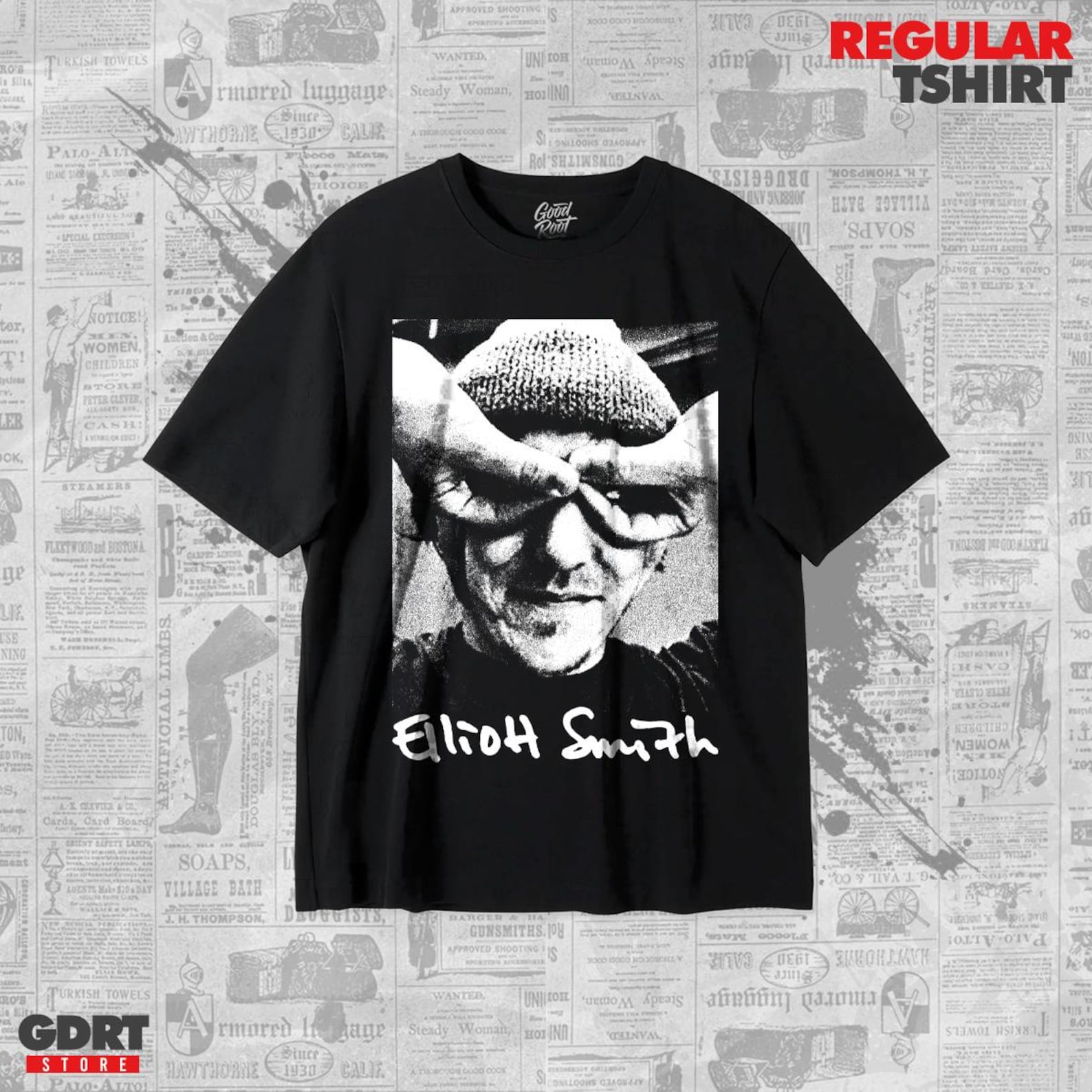 Elliott Smith - New Moon T shirt - Unisex Heavy Shirt XL