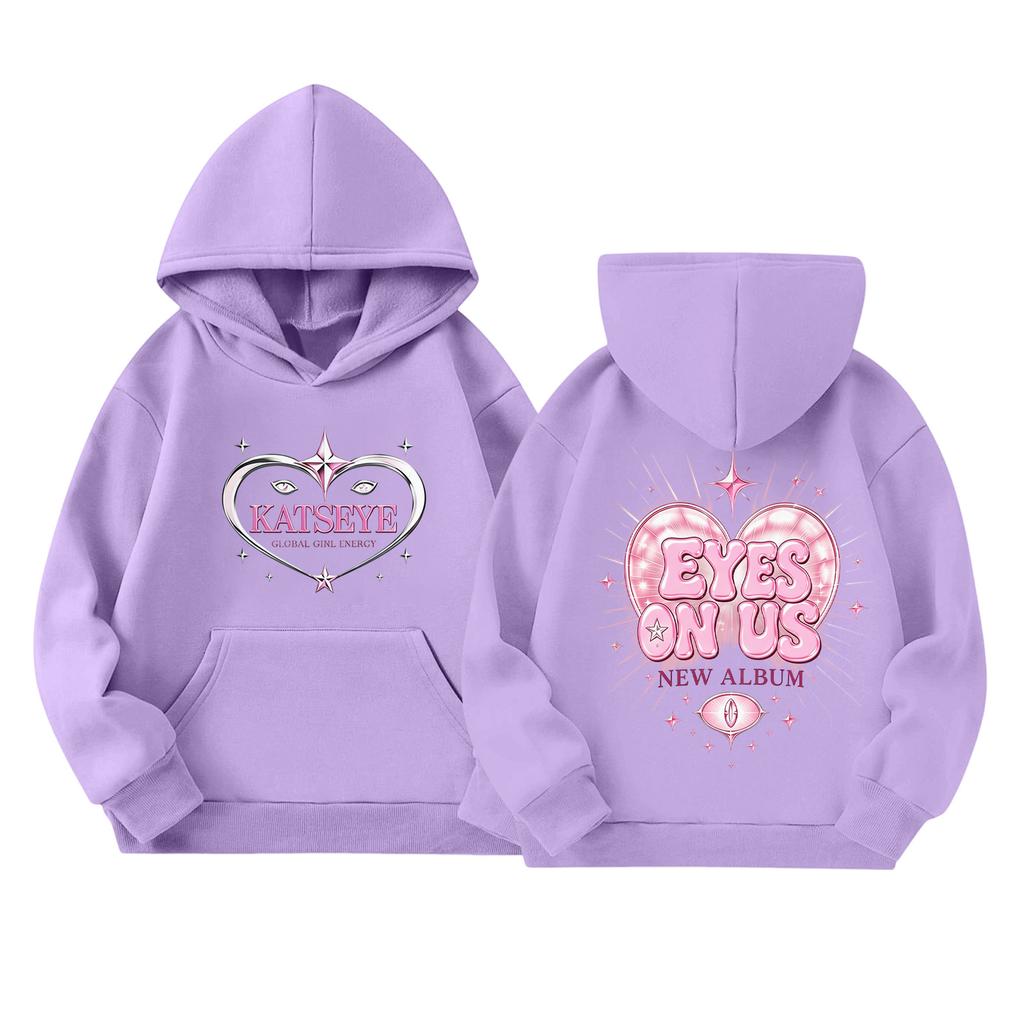 Kids Long Sleeve Letter Print Pullover Hoodie with Pockets, Loose Fit