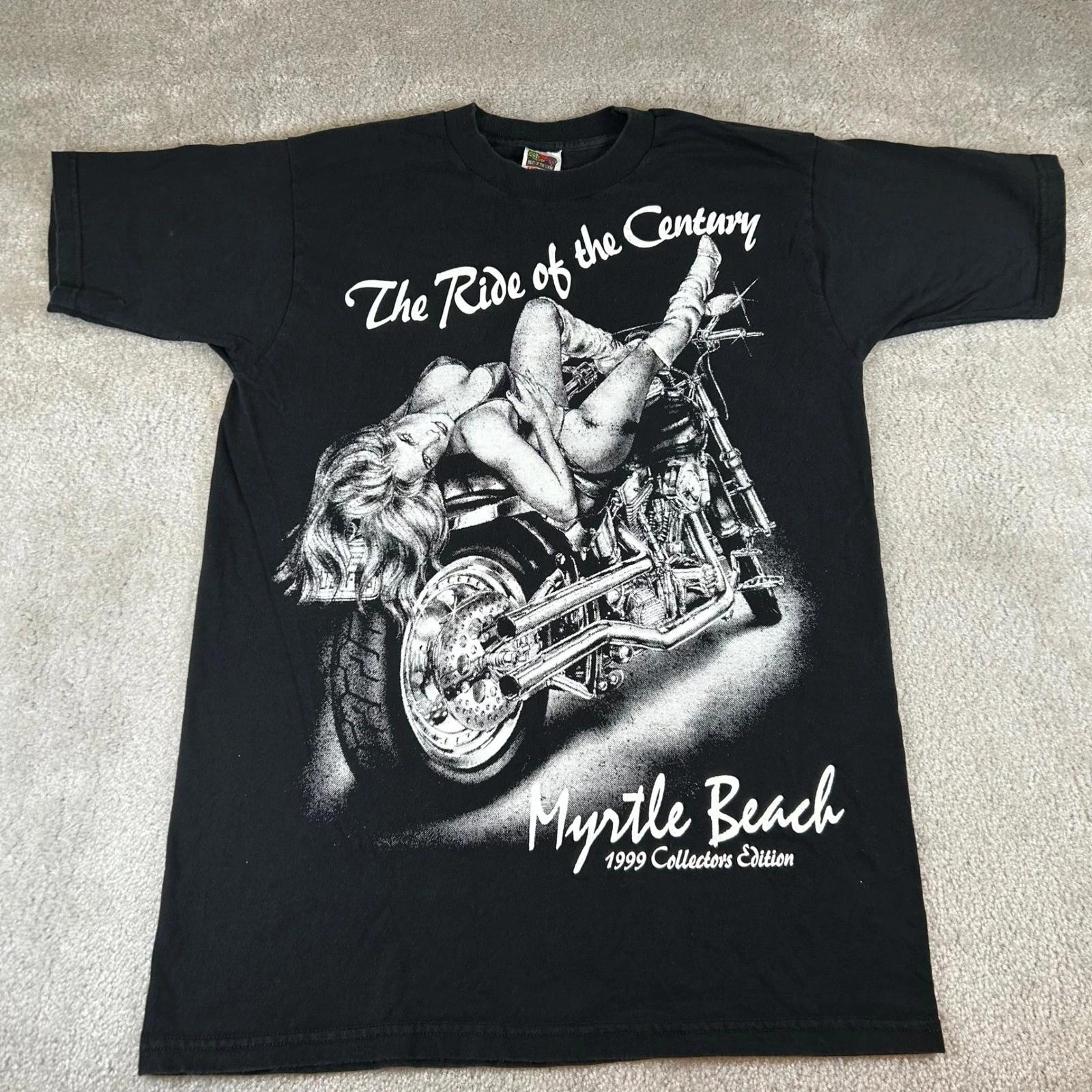 

Vintage 1999 Myrtle Beach Spring Rally T-shirt Men s L Black Ride of the Century M