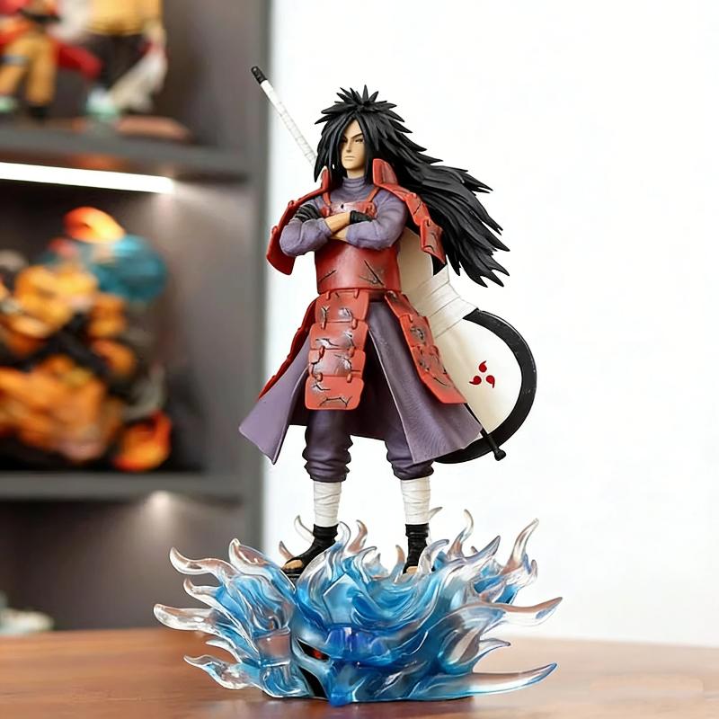 25cm/42cm Anime Naruto GK Uchiha Madara CW Torwächter Version Leuchtende Figur PVC Statue Sammlermodell Spielzeug Schreibtischornament Junge Geschenk