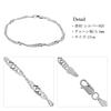[Shinjuku Gin no Kura] 3.1mm Wide Screw Chain Silver 925 Bracelet, Approx. 17cm Long, Women's Simple Double Curb Chain