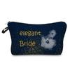 Women English Alphabet Print Cosmetic Bag Toiletries Organize Travel Storage Case 6696