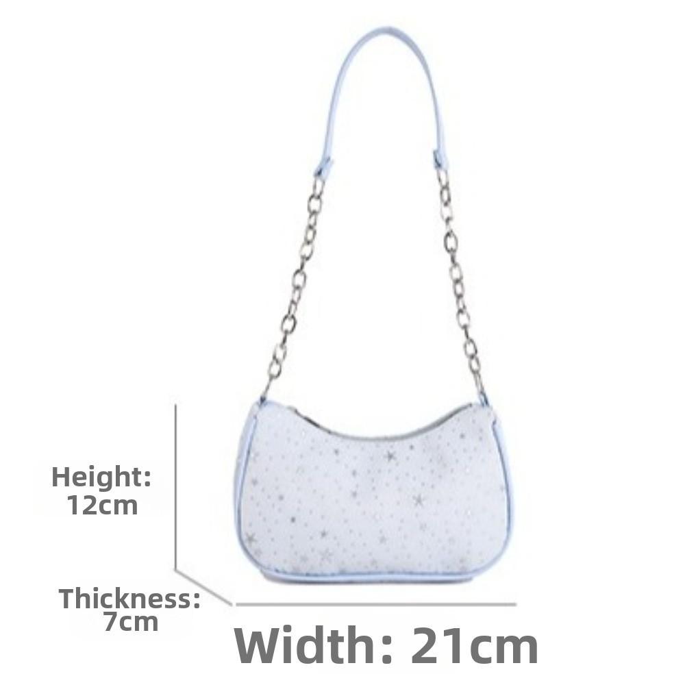 Fashion Lightweight Shoulder Bag Large Capacity with Chain Crossbody Purse Women Handbag