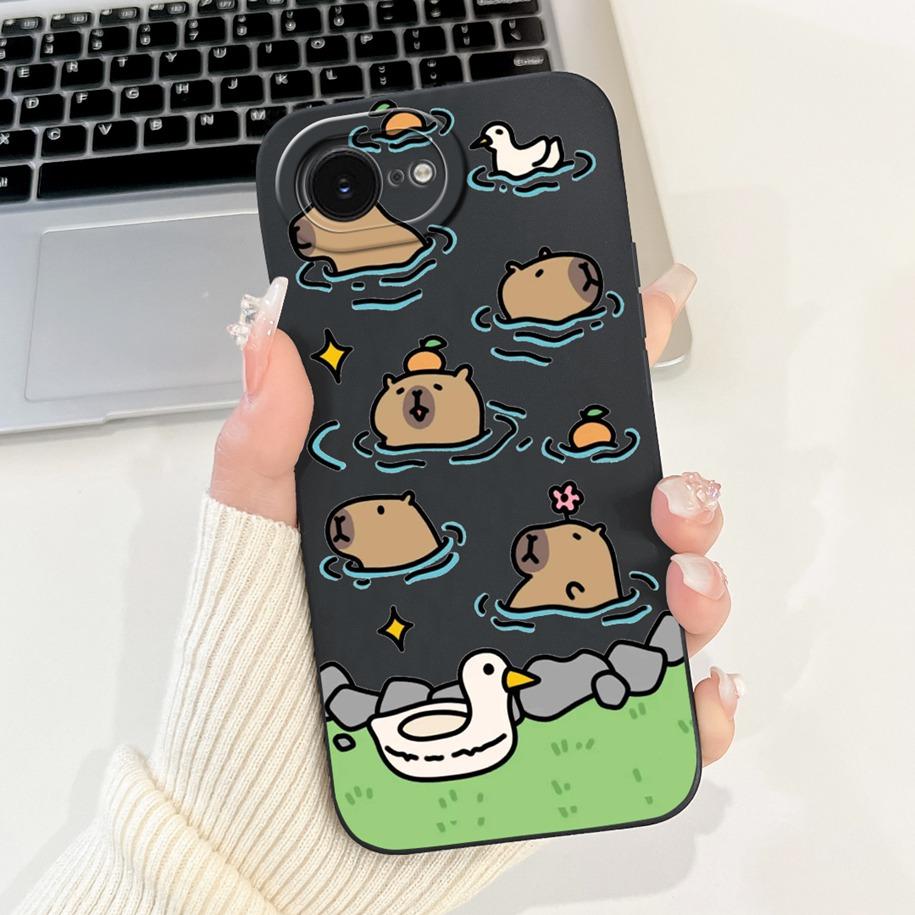For iPhone 16E Case Popular Flower Cartoon Silicone Phone Cover For iPhone16E Funda For iPhone SE 2025 SE4 Shockproof Soft Cover