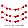 Valentine's Day Love Flower Pendant Banner Party Flag Peach Heart Decoration Party Anniversary Celebration Festive Supplies