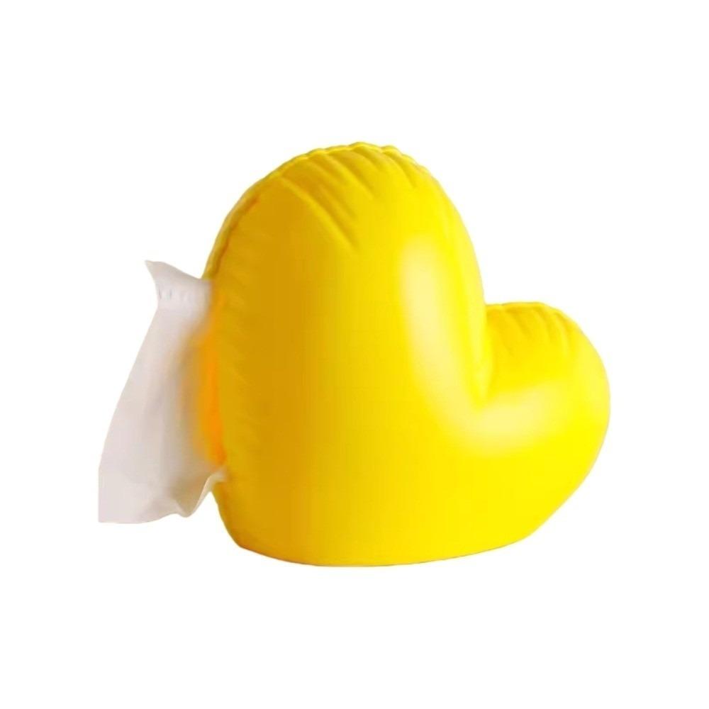 ABS Love Heart Tissue Box Waterproof Simulation Heart Balloon Tissue Organizer  Wedding Ornament жёлтый