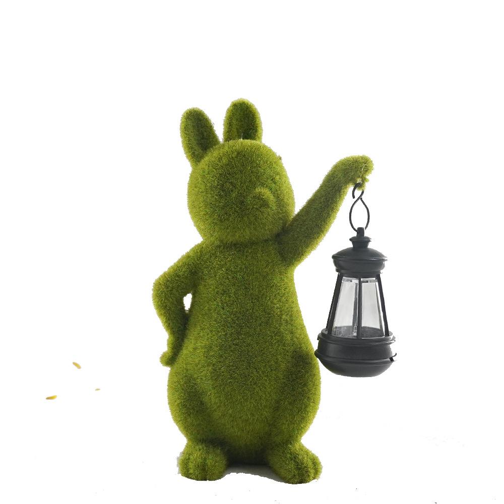 

Solar Powered Garden Rabbit Statue Night Light Patio Balcony Yard Lawn Decoration as Gift
