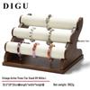 Digu Solid Wood Jewelry Display Stand: Removable Tiered Bangle & Bracelet Storage Rack