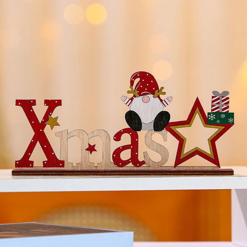 

Рождественский DIY Английская буква Бренд Деревянный Настольный Маленький Настольный Набор Рождественские Подарки Xmas.