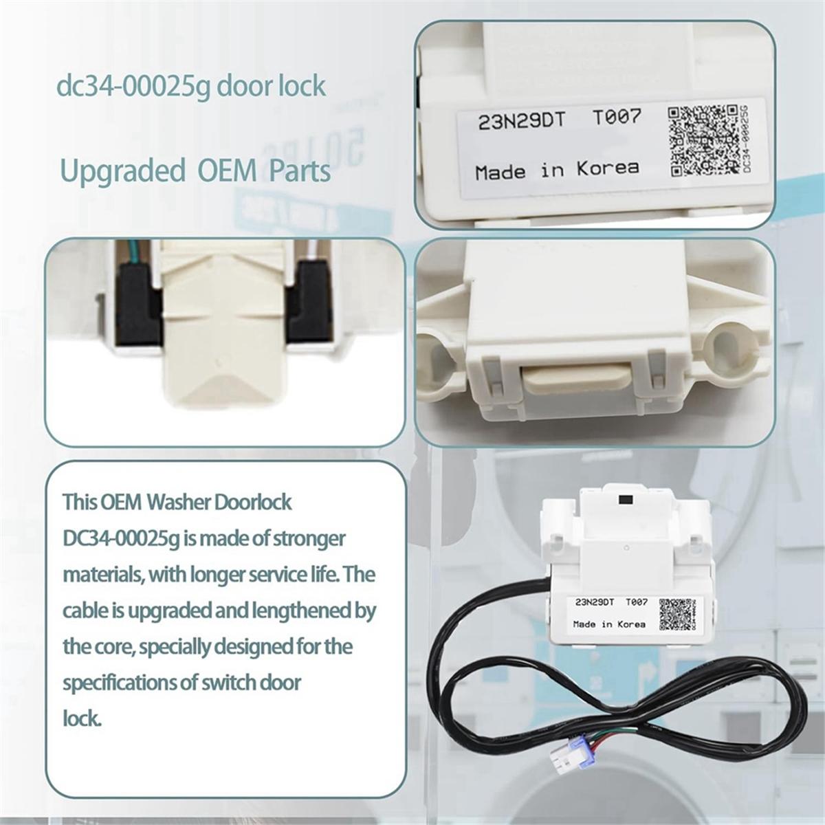 DC34-00025G Переключатель дверного замка AP6884125 PS12720530 EAP12720530 для Samsung — фото 6